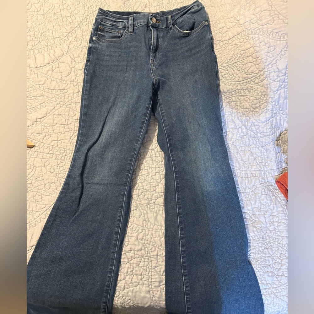 Express Dark Blue Flare Jeans